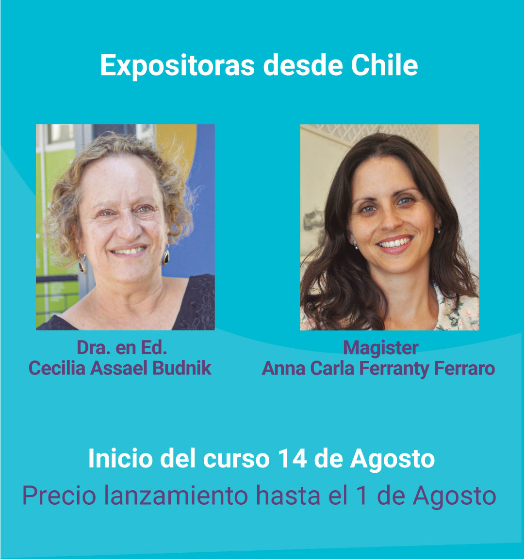 ceap_port_img Imágen de las expositoras de Chile, Dra. en Ed. Cecilia Assael Budnik, y Magister Anna Carla Ferranty Ferraro